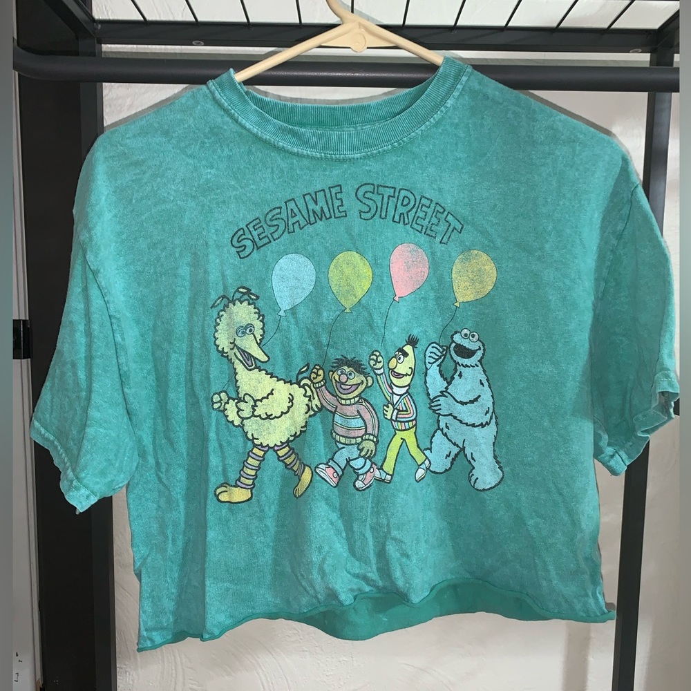 Cropped Sesame Street Tee Shirt